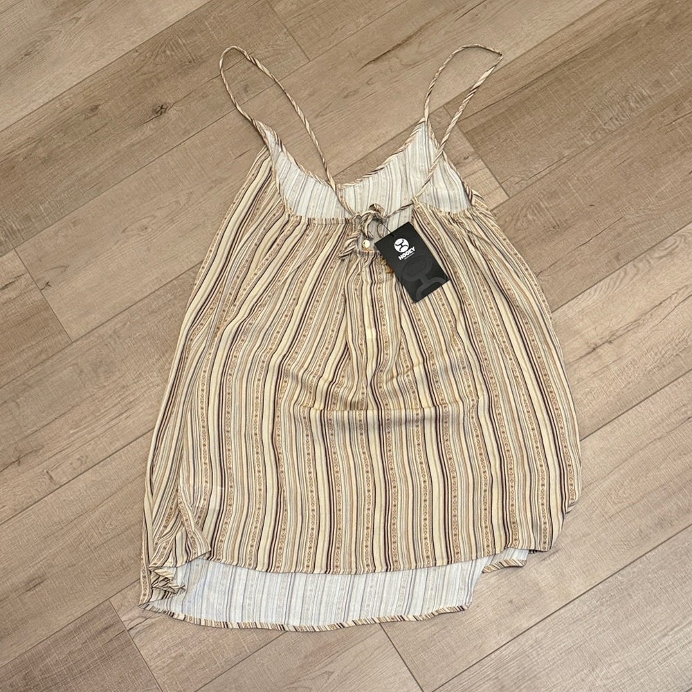 Hooey Beige Striped Dress - Picture 2 of 2